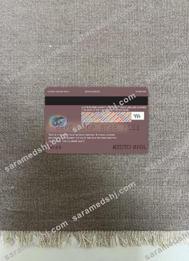Austria Bank Austria master card photolook back